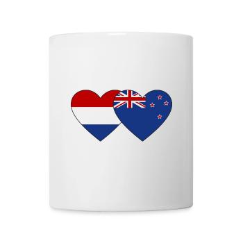 Holland Neuseeland Flagge Herz - Tasse - Weiß - Vorne