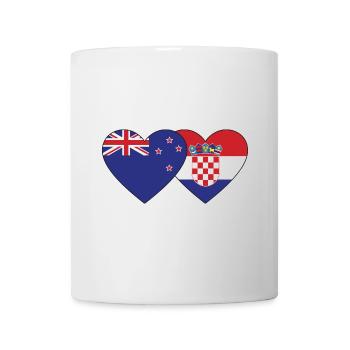 Nouvelle-Zélande Croatie Flag Heart - Mug blanc - blanc - Devant