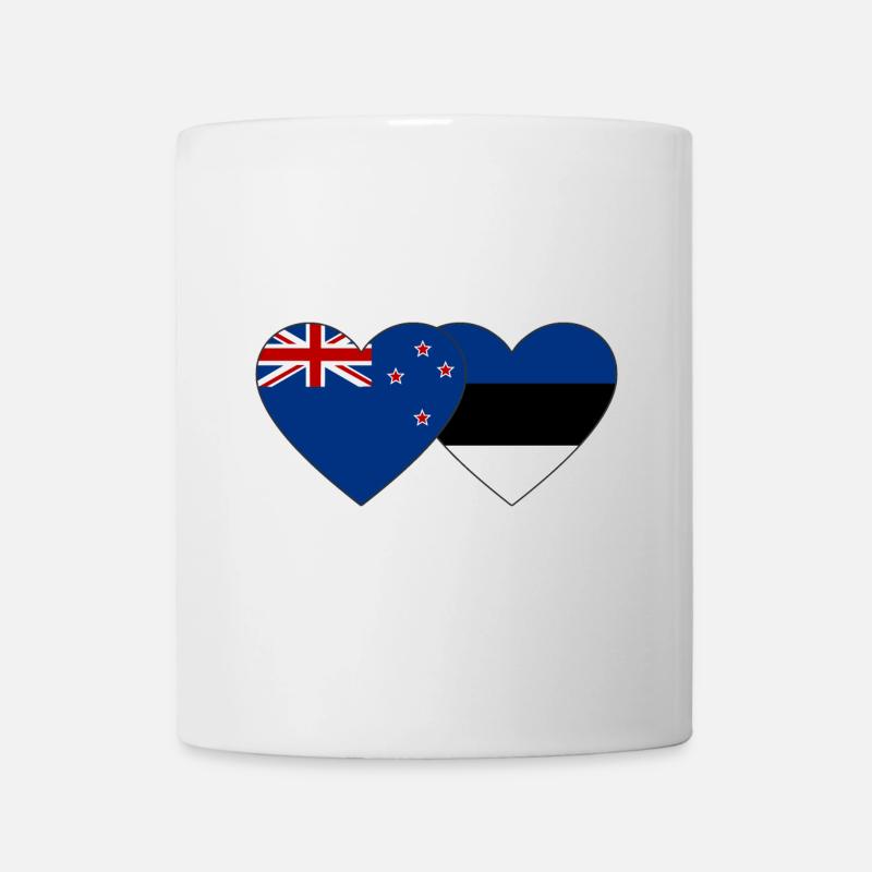 Neuseeland Estland Flagge - Tasse - Weiß