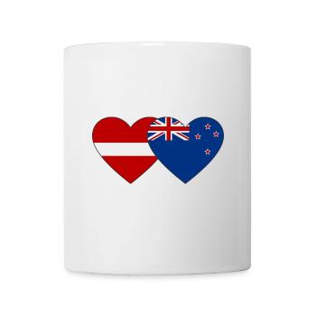 Lettonie Drapeau néo-zélandais - Mug blanc - blanc - Devant