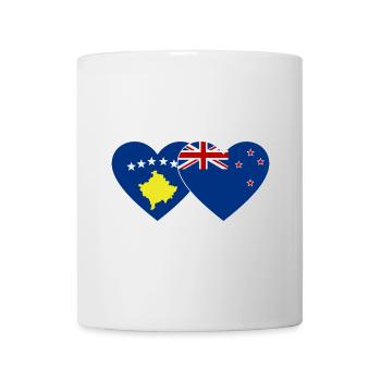 Drapeau de la Nouvelle-Zélande du Kosovo - Mug blanc - blanc - Devant