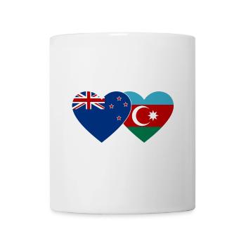 Neuseeland Aserbaidschan Flagge Herz - Tasse - Weiß - Vorne