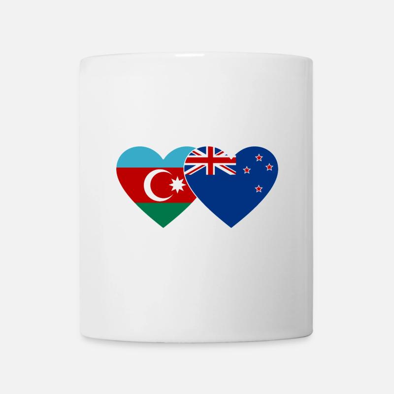 Azerbaïdjan Nouvelle-Zélande Drapeau Coeur - Mug blanc - blanc