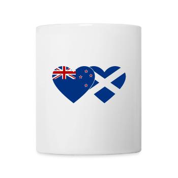 Neuseeland Schottland Flagge Herz - Tasse - Weiß - Vorne