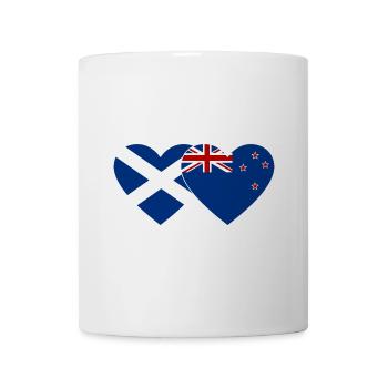 Scotland New Zealand Flag Heart - Mug - white - Front