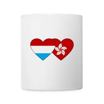Luxemburg Hong Kong Flagge Herz - Tasse - Weiß - Vorne