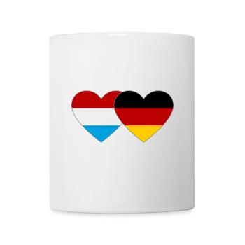 Luxembourg Germany Flag Heart - Mug - white - Front