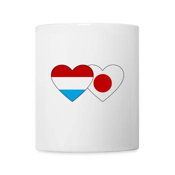 Luxembourg Drapeau du Japon Cœur - Mug blanc - blanc - Devant