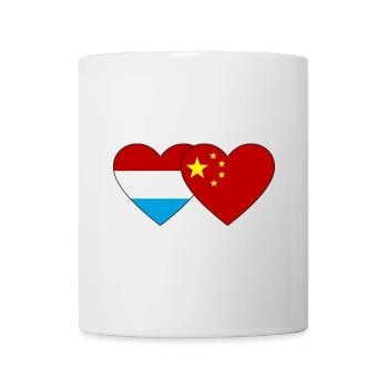 Luxembourg China Flag Heart - Mug - white - Front
