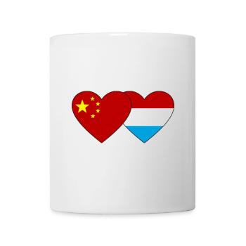 China Luxembourg Flag Heart - Mug - white - Front