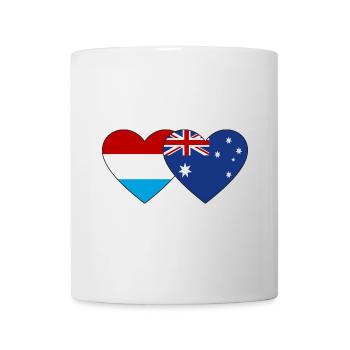 Luxembourg Australia Flag Heart - Mug - white - Front