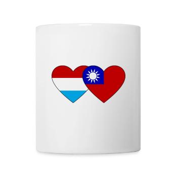 Luxembourg Taiwan Flag Heart - Mug - white - Front
