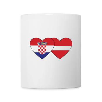 Croatia Latvia Flag Heart - Mug - white - Front