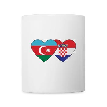 Azerbaijan Croatia Flag Heart - Mug - white - Front