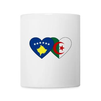 Kosovo Algeria Flag Heart - Mug - white - Front