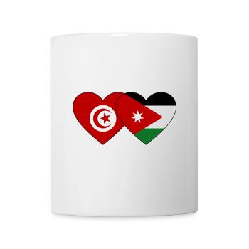 Tunisia Jordan Flag Heart - Mug - white - Front