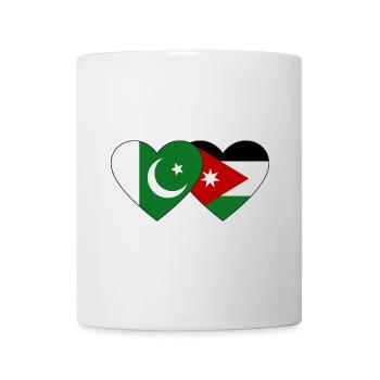 Pakistan Jordan Flag Heart - Mug - white - Front