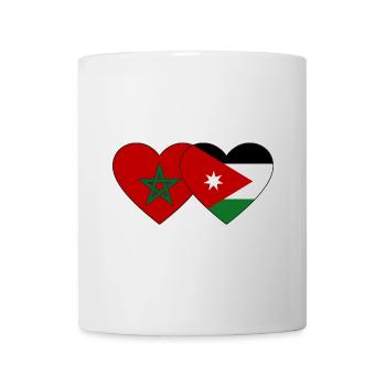 Morocco Jordan Flag Heart - Mug - white - Front