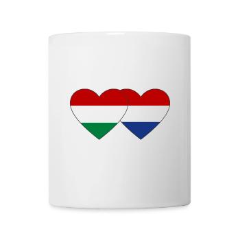 Hongrie Drapeau Hollande Coeur - Mug blanc - blanc - Devant