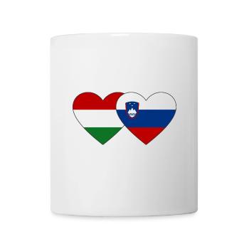 Ungarn Slowenien Flagge Herz - Tasse - Weiß - Vorne