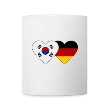 Corée du Sud Allemagne Flag Heart - Mug blanc - blanc - Devant