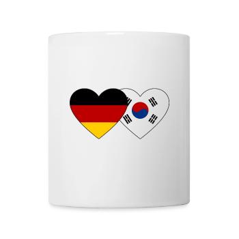 Deutschland Südkorea Flagge Herz - Tasse - Weiß - Vorne