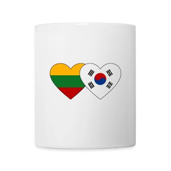 Lithuania South Korea Flag Heart - Mug - white - Front