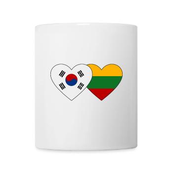 Südkorea Litauen Flagge Herz - Tasse - Weiß - Vorne
