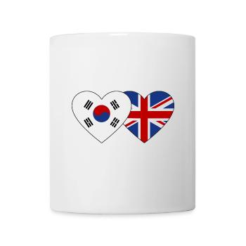 Südkorea Großbritannien Flagge Herz - Tasse - Weiß - Vorne