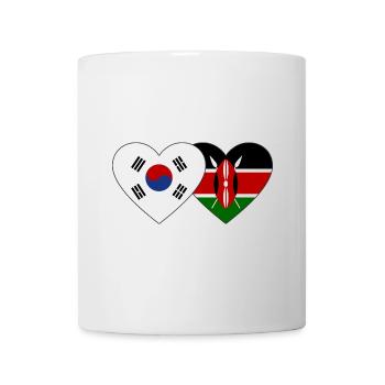 South Korea Kenya Flag Heart - Mug - white - Front