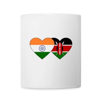 India Kenya Flag Heart - Mug - white - Front