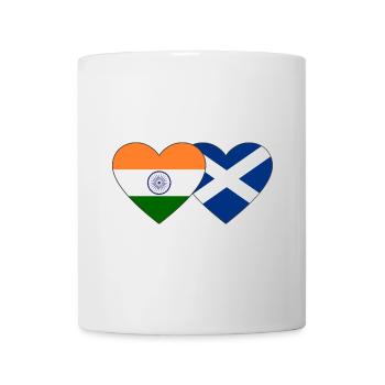 India Scotland Flag Heart - Mug - white - Front