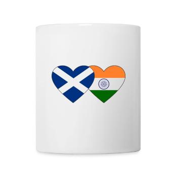 Schottland Indien Flagge Herz - Tasse - Weiß - Vorne