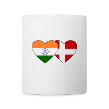 Inde Danemark Flag Heart - Mug blanc - blanc - Devant