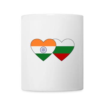 India Bulgaria Flag Heart - Mug - white - Front