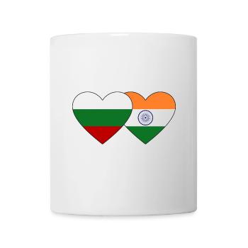 Bulgarien Indien Flagge Herz - Tasse - Weiß - Vorne