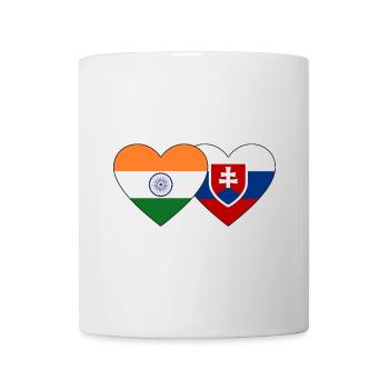 India Slovakia Flag Heart - Mug - white - Front