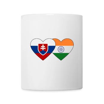 Slovakia India Flag Heart - Mug - white - Front
