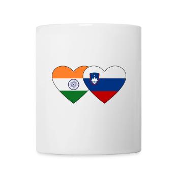 Indien Slowenien Flagge Herz - Tasse - Weiß - Vorne