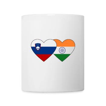 Slowenien Indien Flagge Herz - Tasse - Weiß - Vorne
