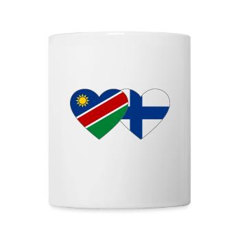 Namibia Finnland Flagge Herz - Tasse - Weiß - Vorne