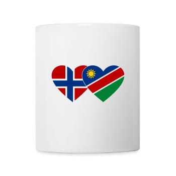 Norway Namibia Flag Heart - Mug - white - Front
