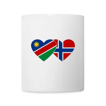 Namibia Norwegen Flagge Herz - Tasse - Weiß - Vorne
