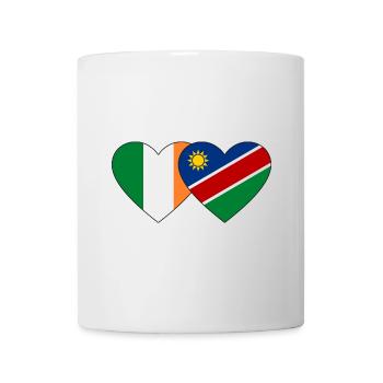 Ireland Namibia Flag Heart - Mug - white - Front