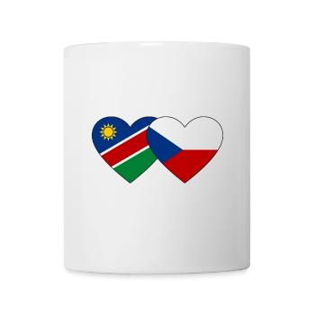 Namibia Tschechien Flagge Herz - Tasse - Weiß - Vorne