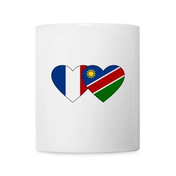 France Namibia Flag Heart - Mug - white - Front