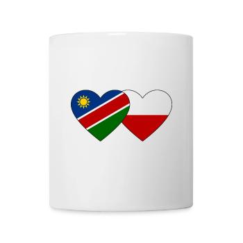 Namibia Polen Flagge Herz - Tasse - Weiß - Vorne