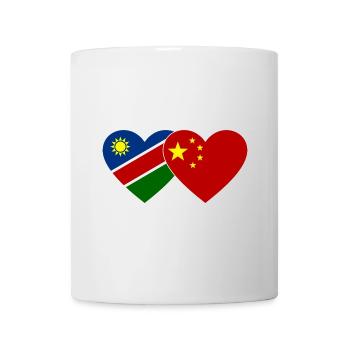 Namibia China Flag Heart - Mug - white - Front