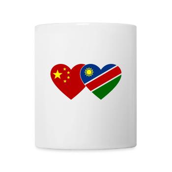 China Namibia Flag Heart - Mug - white - Front