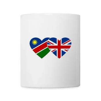 Namibia Großbritannien Flagge Herz - Tasse - Weiß - Vorne
